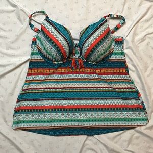 Tankini Top w/built-in Cacique Balconette Bra 40DD